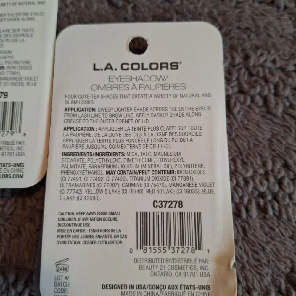 Lot of 3 L.A. Colors Bubble‎ Tea Eyeshadow Blueberry Shimmer Sealed Combo